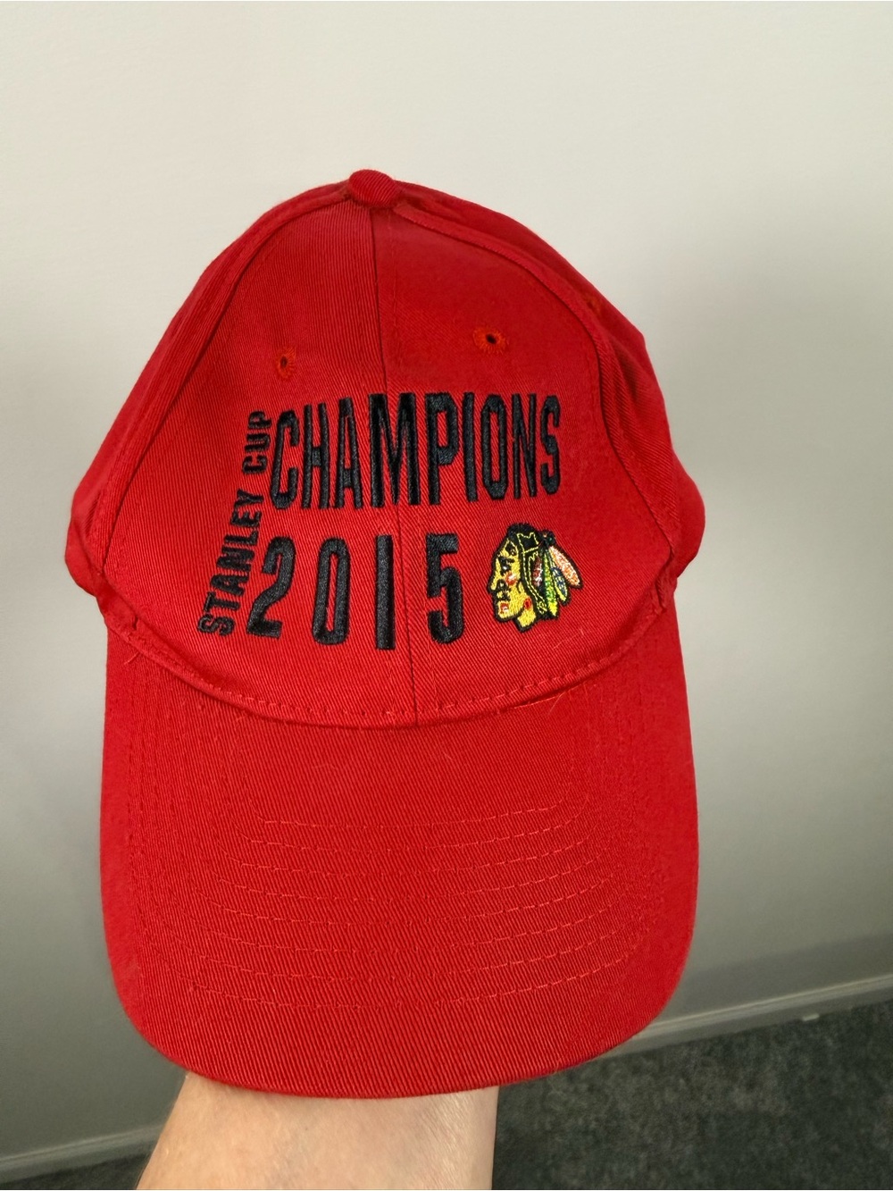 Reebok Red 2015 Champions Embroidered Baseball Cap